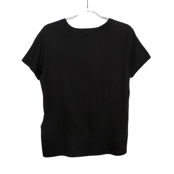 Levi's Women's Black Floral Logo Graphic Tee Graphic Crewneck T-Shirt Medium - Picture 3 of 5